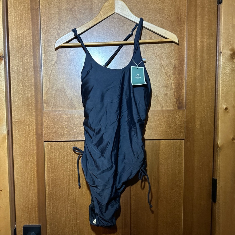 Eomenie Women's Large Black 1 Piece Swimsuit